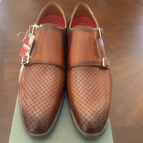 NWT Mens Stacy Adams Arthur Slip-On Cognac Shoes with RedZone Insole, Size 12. - Picture 1 of 7